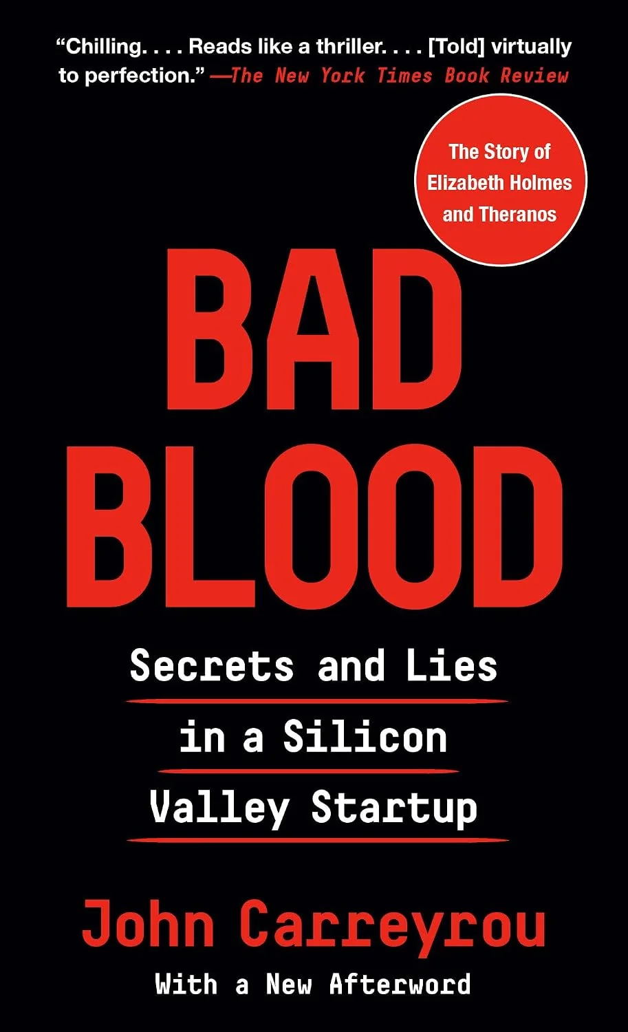 Portada de Bad Blood: Secrets and Lies in a Silicon Valley Startup
