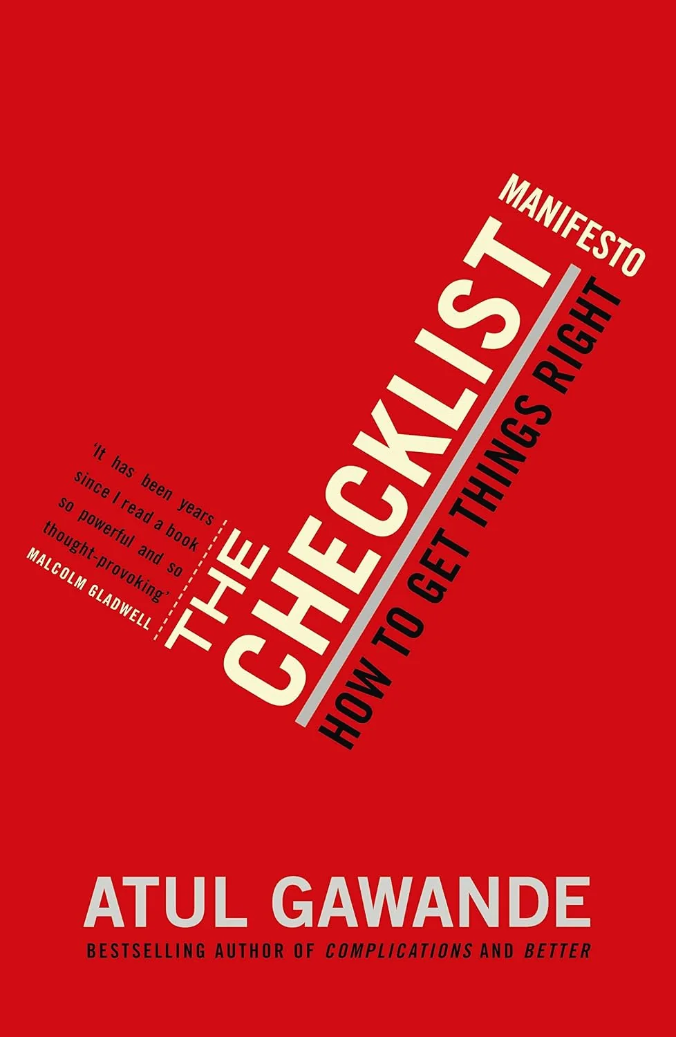 Portada de The Checklist Manifesto