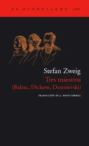 Portada de Tres maestros (Balzac, Dickens, Dostoyevsky)